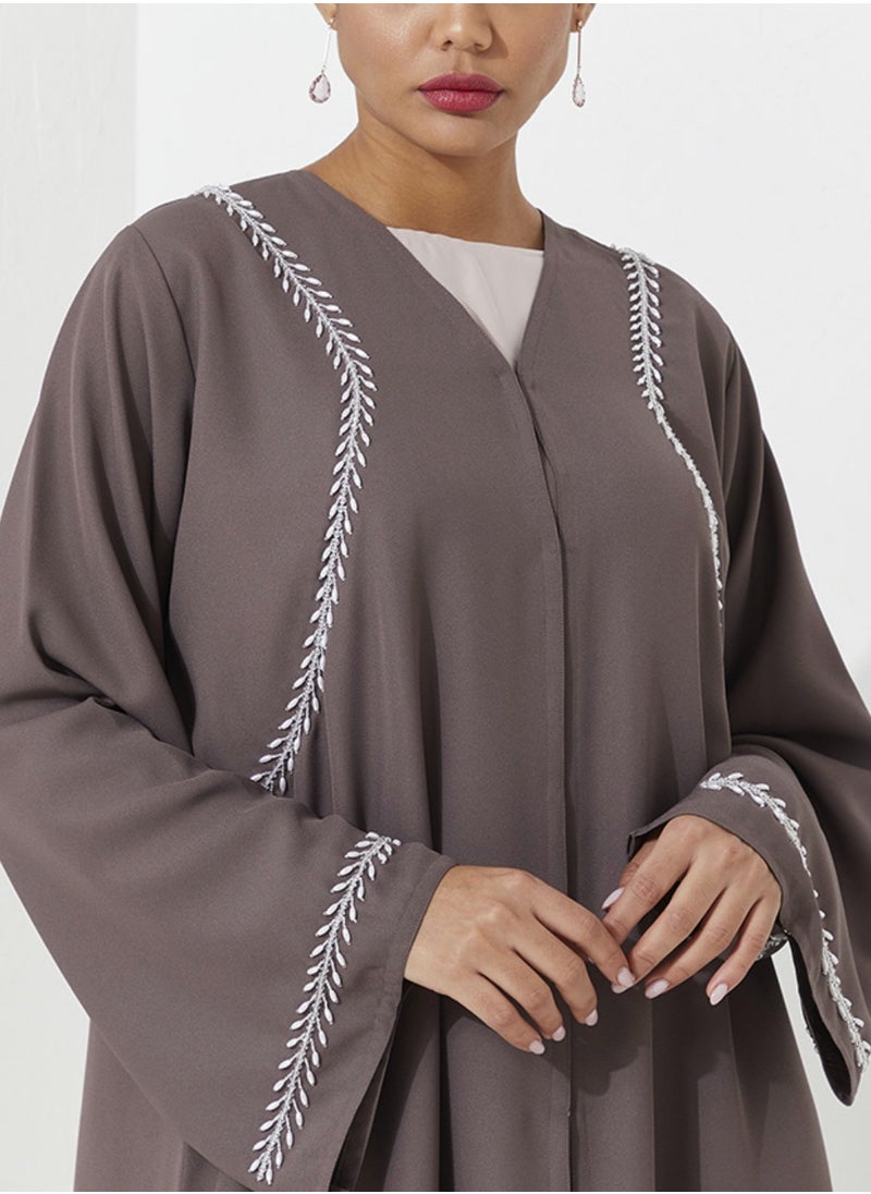 Embellished Pearl Embroidery On the shoulder And sleeves