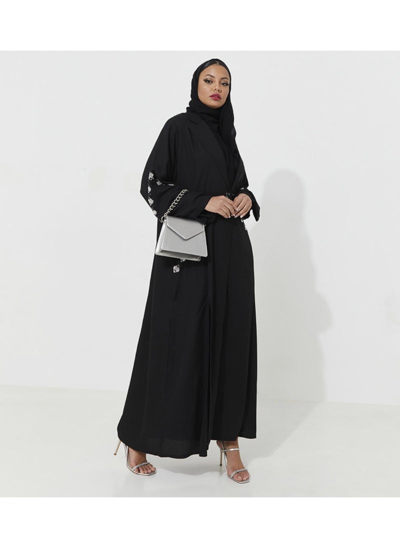 Abaya with embroidery wide sleeves