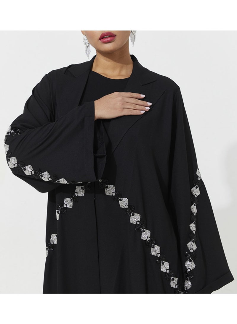 Abaya with embroidery wide sleeves