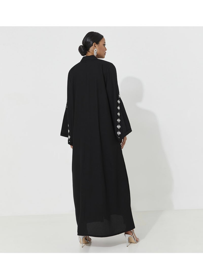Abaya with embroidery wide sleeves