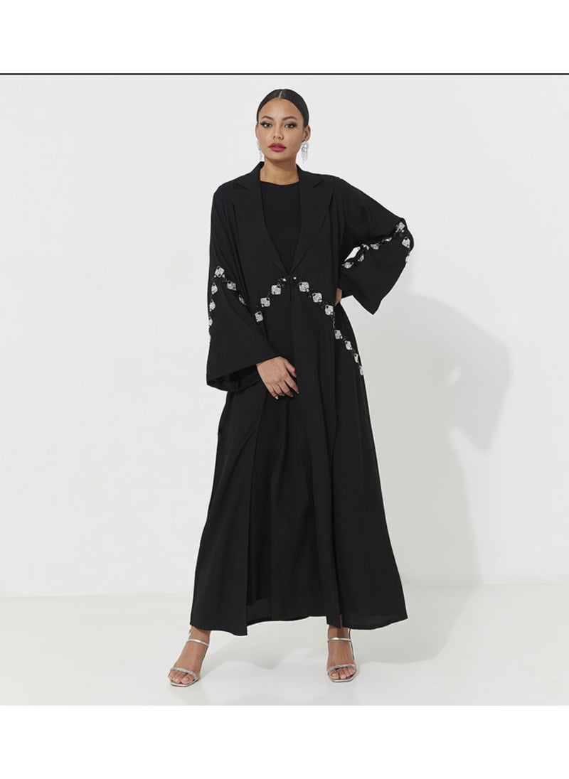 Abaya with embroidery wide sleeves