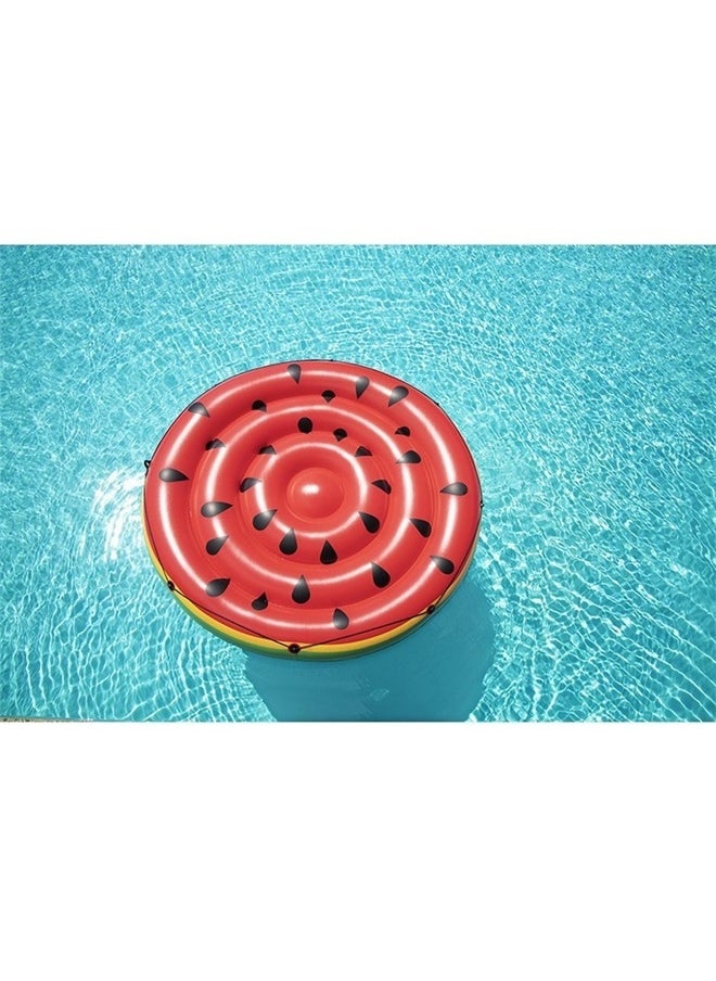 Water Melon Shaped Pool Float 188cm，Watermelon Island Inflatable Pool Float | Fun Pool Party Lounge Fits Up to 3 People | Great for Kids & Adults