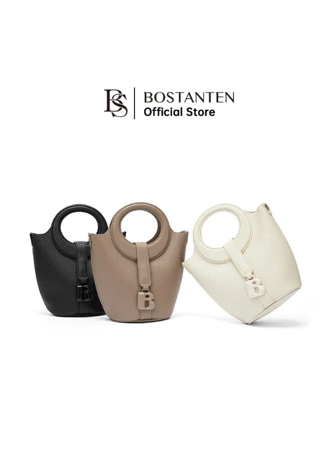 BOSTANTEN Fashion Shoulder Bag & Bucket Style Handbag – White | Trendy and Versatile Women's Bag