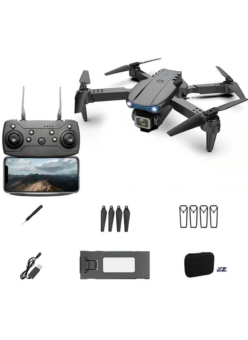 E99 Drone with Camera – Foldable RC Quadcopter for Beginners, Remote Control Drone Toys, Indoor & Outdoor Use, Affordable UAV,