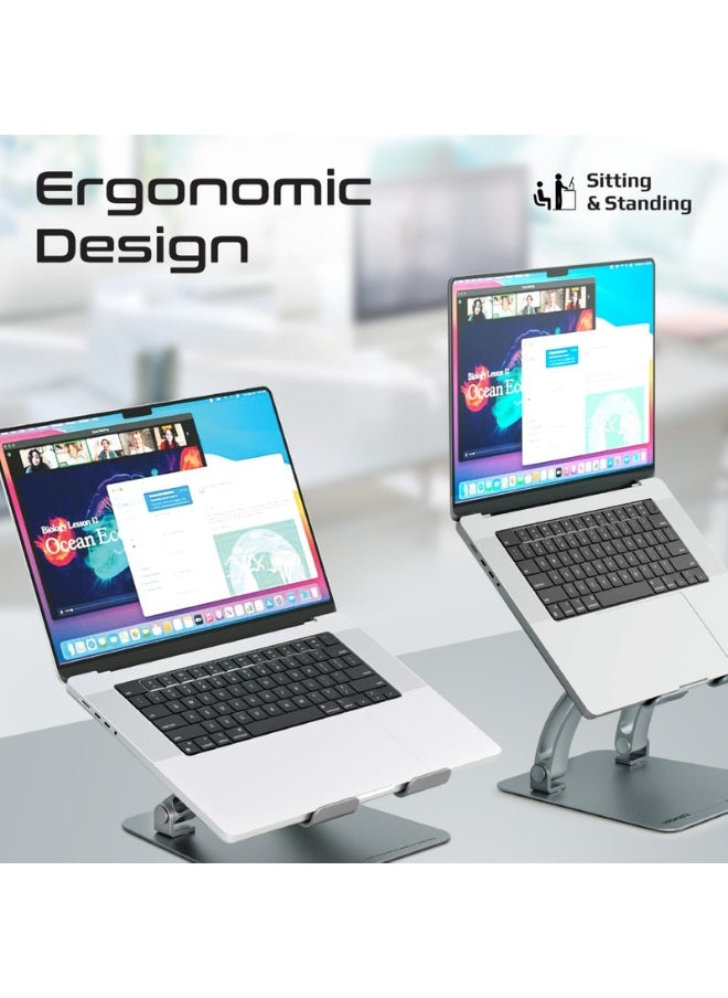 Promate DeskMate-7 Ergonomic Multi-Level Aluminum Laptop Stand