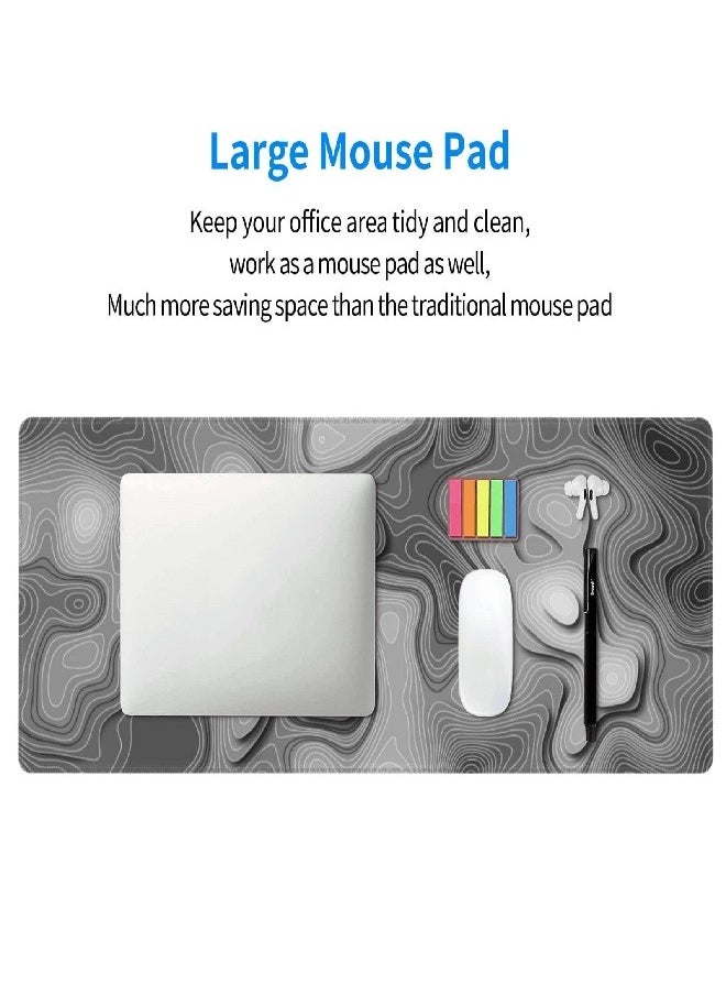 Extended Big Mouse Pad Large,90cm X 40cm X 0.3cm,XL Gaming Mouse Pad Desk Pad,Computer Keyboard Mouse Mat Mousepad ,3D Topographic Map