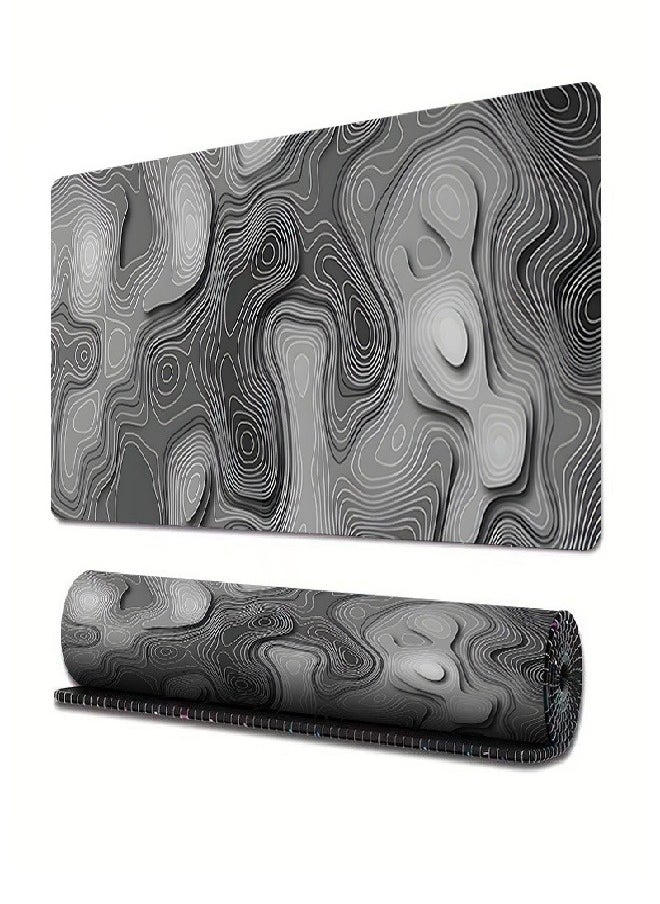 Extended Big Mouse Pad Large,90cm X 40cm X 0.3cm,XL Gaming Mouse Pad Desk Pad,Computer Keyboard Mouse Mat Mousepad ,3D Topographic Map
