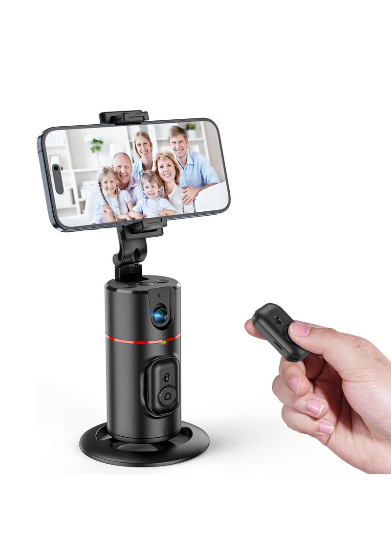 Auto Face Tracking Tripod 360° Rotating Auto Tracking Phone Holder | Gesture Control & Remote | No App Needed | Smart Camera Stand for Vlog, TikTok, Live Streaming, YouTube Video Recording | Universal Phone Compatibility, Adjustable Height