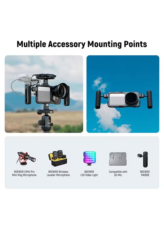 NEEWER 15 Ultra Cage, Quick Release Video Rig Case Phone Stabilizer Holder For Xiaomi 15 Ultra with 67mm Filter Adapter