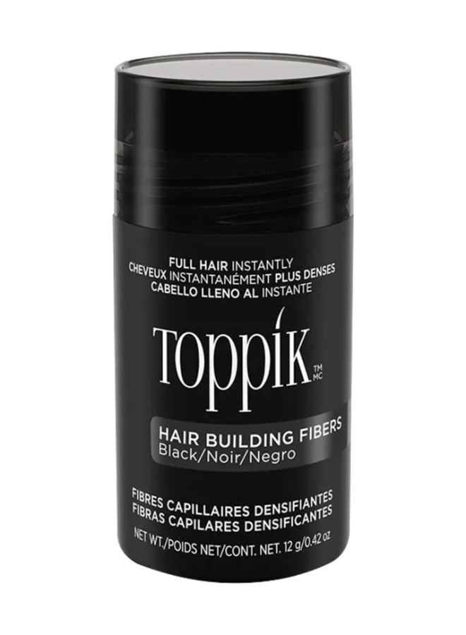 Hair Building Fibers Instant Hair Concealer for Thinning Hair, Hair Fiber for Men & Women, Texture Powder with Natural Keratin, Long-Lasting Hair Color - Black 12grams