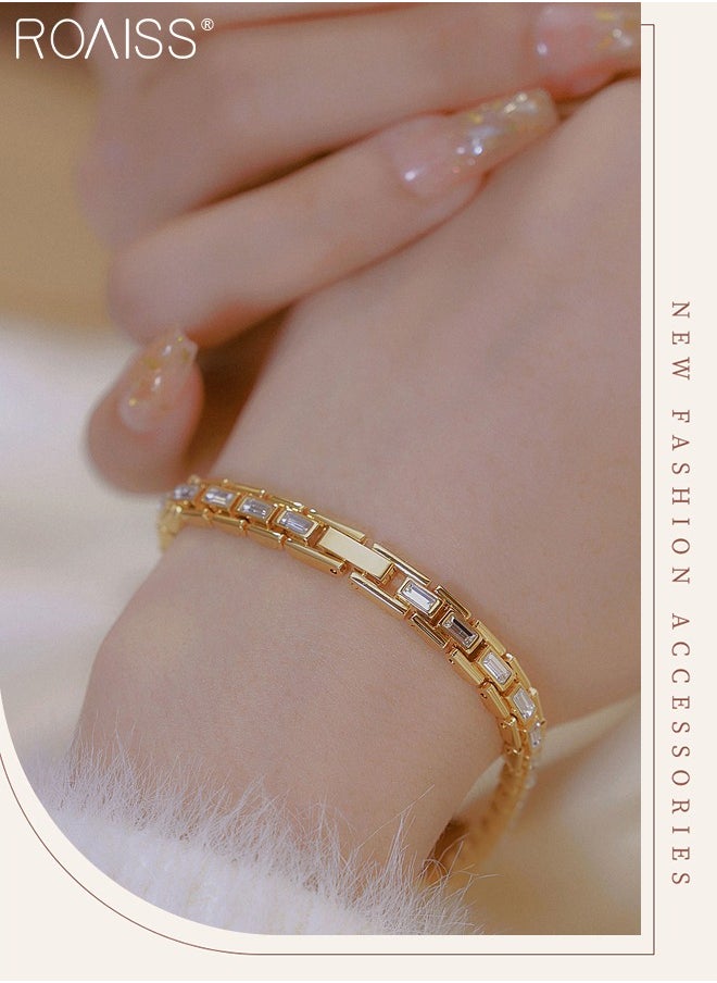 Women's Vintage Small Gold Watch, Analog Display Oval Dial with Rhinestone Decoration, Bright Light Luxury Fashion Wristwatch, as Gift for Ladies