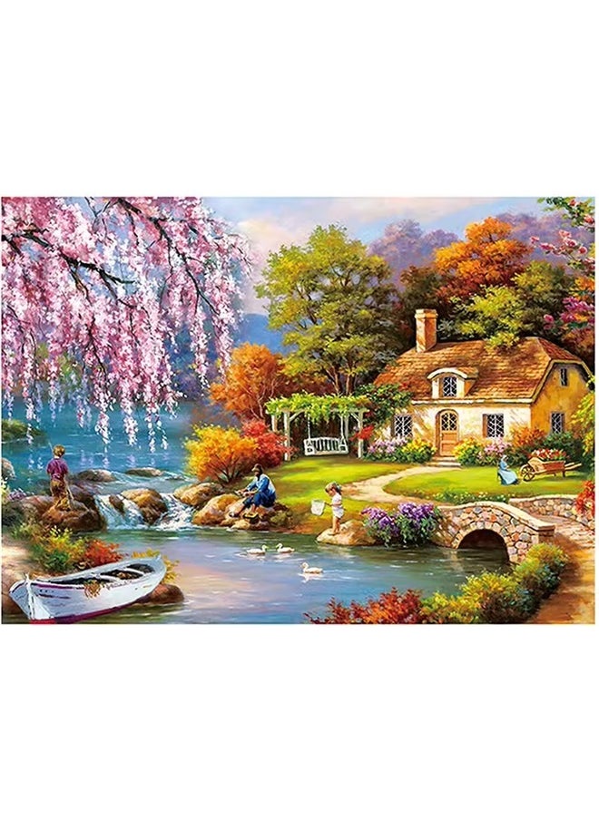 1000-Piece Landscape Jigsaw Puzzle Stress Relief Early Education Development Toy Set ,Puzzle 1000 Pieces-Idyllic Rural Summer Landscape