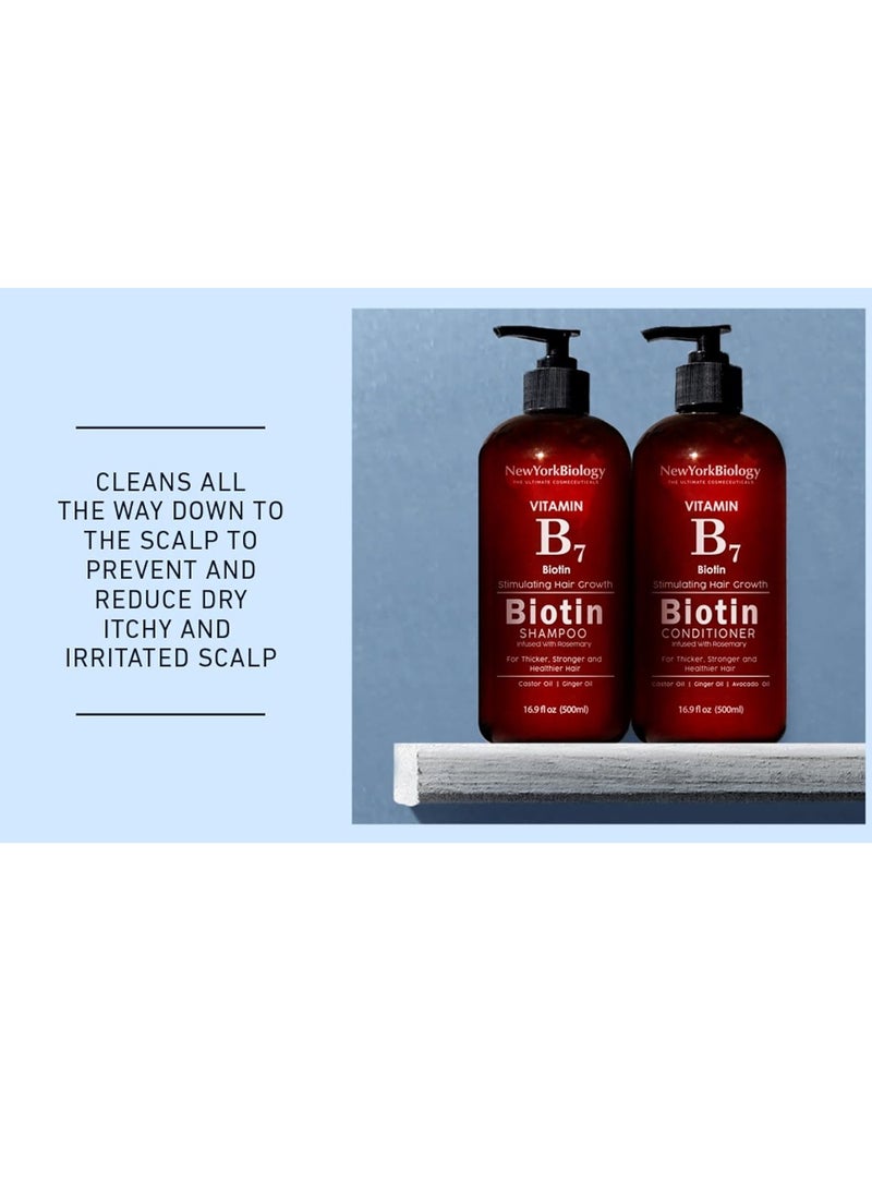Biotin Shampoo and Conditioner Set 500ml for Thinning Hair Thickening Formula for Hair Loss Treatment For Men and Women Anti Dandruff Packaging May Vary