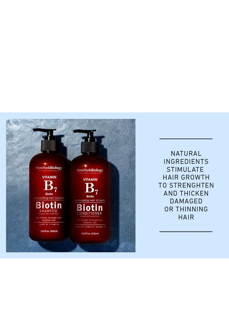 Biotin Shampoo and Conditioner Set 500ml for Thinning Hair Thickening Formula for Hair Loss Treatment For Men and Women Anti Dandruff Packaging May Vary