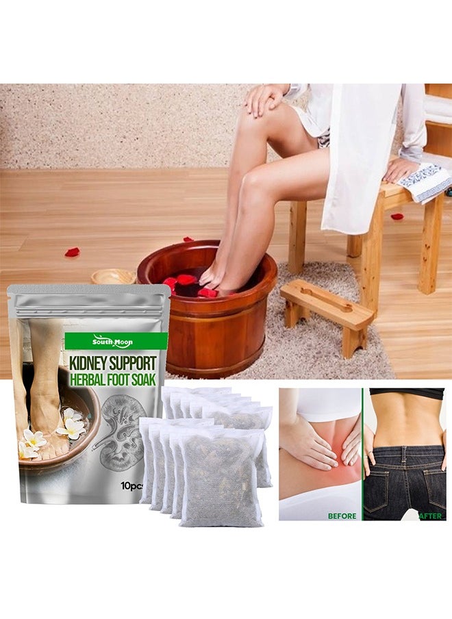 10 PCS Herbal Foot Bath Bag, Herbal Body Detox Foot Soak, Foot Bath Bag Body Conditioning Dehumidification Sleep Aid Warm Kidney Strengthen the Body and Drive Away Cold Foot Bath Bag