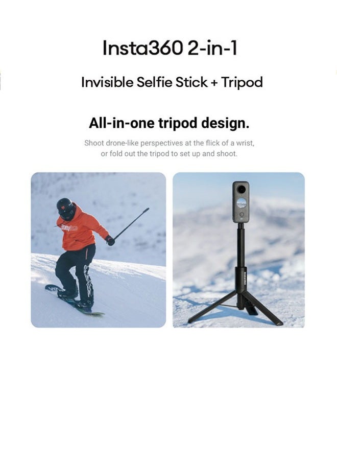 Original Insta360 2-in-1 Invisible Selfie Stick + Tripod Monopod For Insta360 Ace Pro2/X4/Ace Pro/GO3/GO 3S/X3