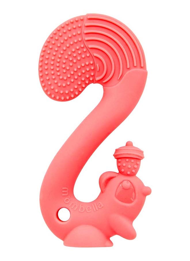 Squirrel Teether Toy | BPA-Free Silicone | Soft & Safe Baby Teething Toy | Fun Acorn Design | Dishwasher & Freezer Safe | 3M+ | Product Dimensions: L 9 x W 6 x H 14 cm