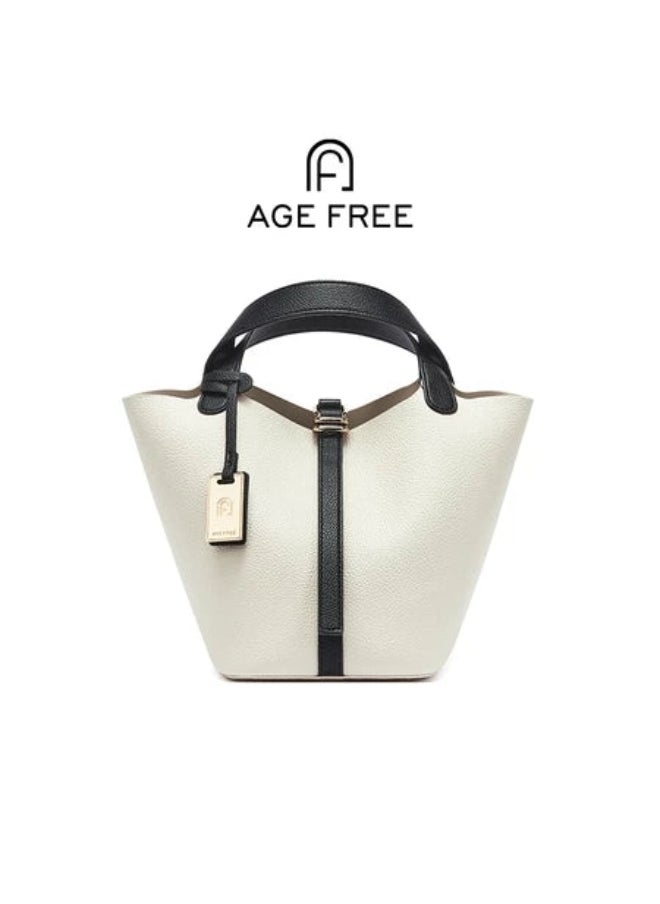 JENNIE-INSPIRED KOREAN STYLE WOMEN'S CROSSBODY & HANDBAG –OFF WHITE WITH BLACK– AGE-FREE FASHION BAG