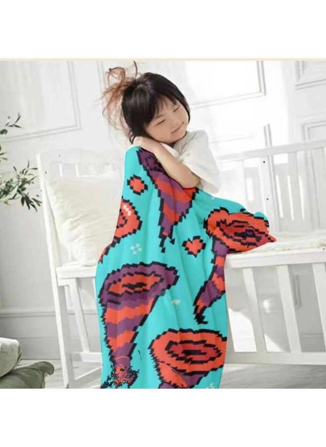Children's or student cartoon flannel thin blanket (warm and comfortable, suitable for sleep, games) 100cm*150cm - 785