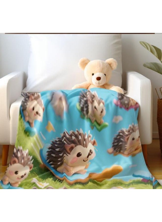 Children's or student cartoon flannel thin blanket (warm and comfortable, suitable for sleep, games) 100cm*150cm - 776