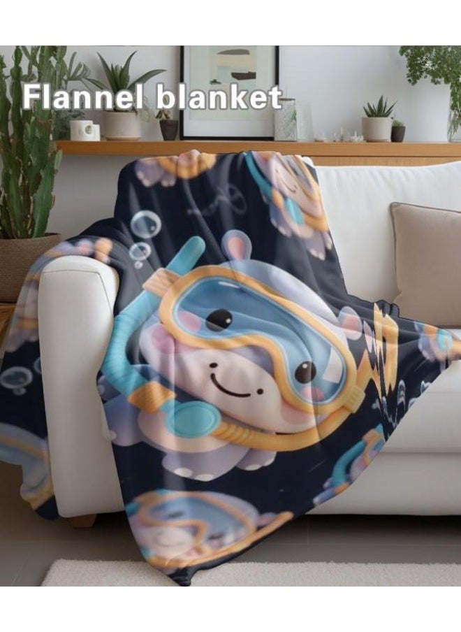 Children's or student cartoon flannel thin blanket (warm and comfortable, suitable for sleep, games) 100cm*150cm - 763