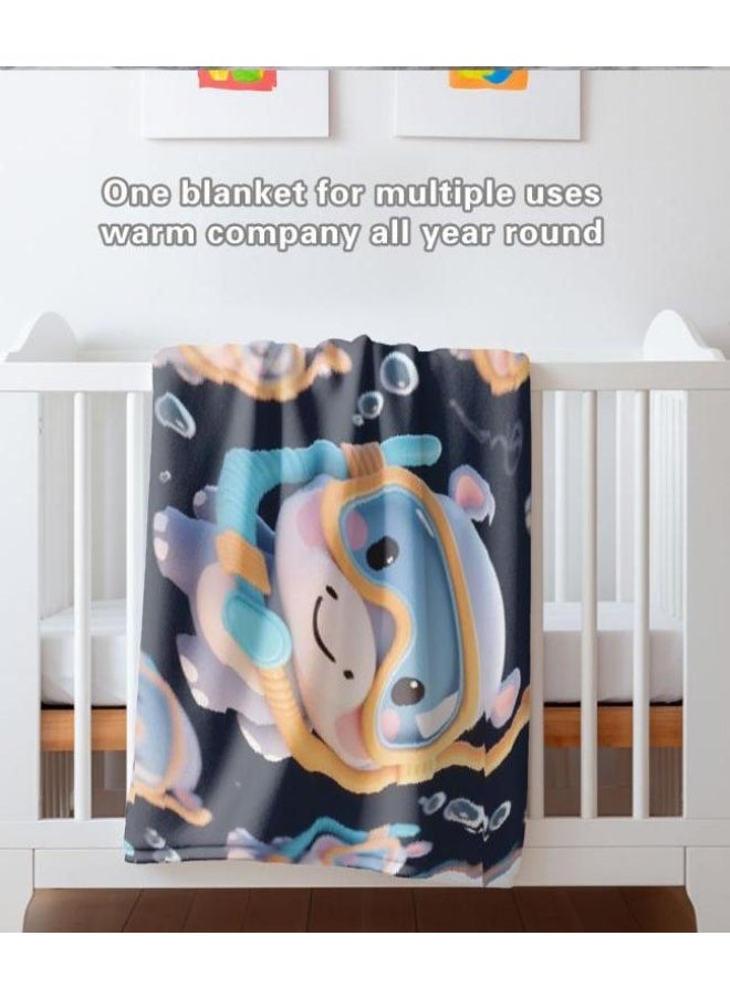 Children's or student cartoon flannel thin blanket (warm and comfortable, suitable for sleep, games) 100cm*150cm - 763