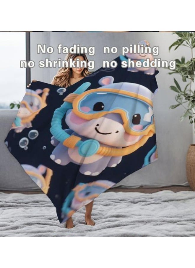 Children's or student cartoon flannel thin blanket (warm and comfortable, suitable for sleep, games) 100cm*150cm - 763