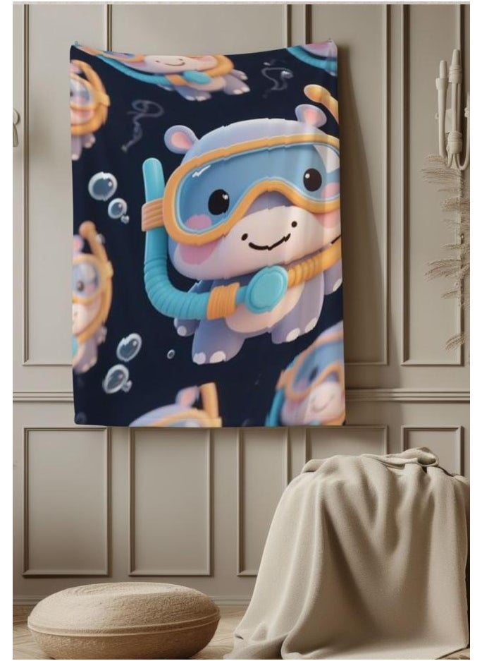 Children's or student cartoon flannel thin blanket (warm and comfortable, suitable for sleep, games) 100cm*150cm - 763