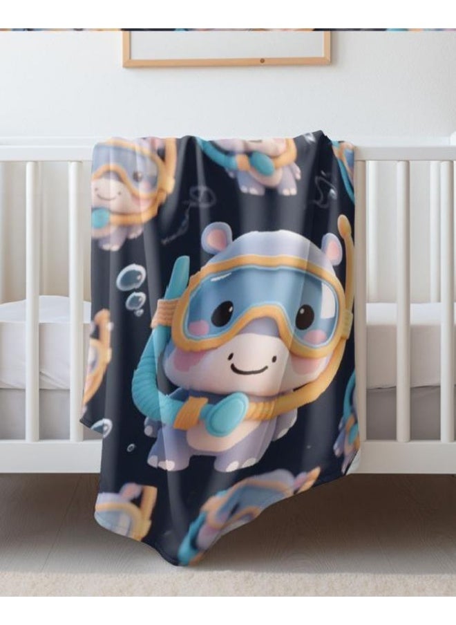 Children's or student cartoon flannel thin blanket (warm and comfortable, suitable for sleep, games) 100cm*150cm - 763