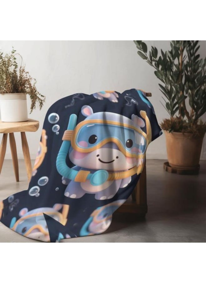 Children's or student cartoon flannel thin blanket (warm and comfortable, suitable for sleep, games) 100cm*150cm - 763