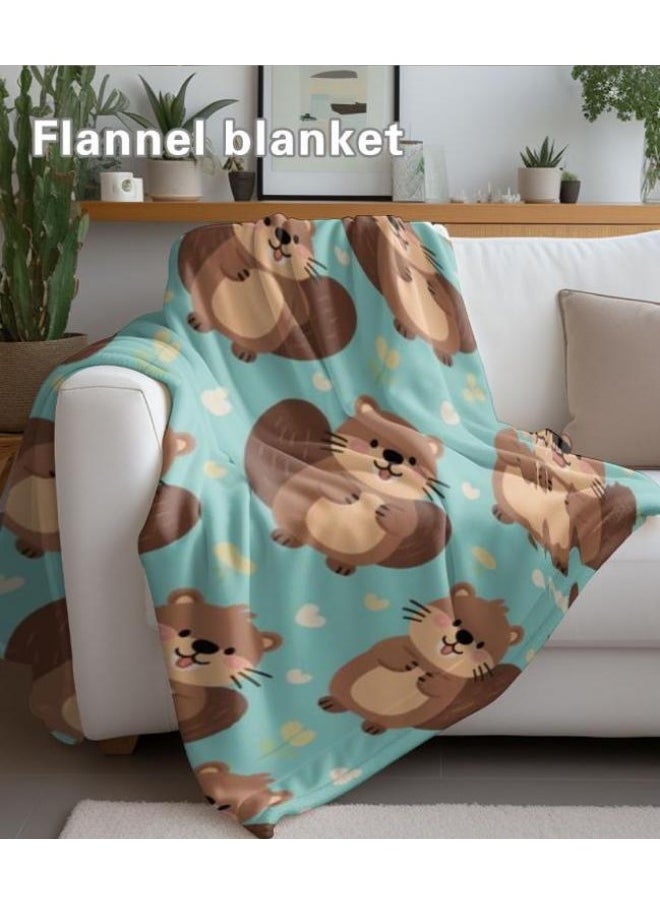 Children's or student cartoon flannel thin blanket (warm and comfortable, suitable for sleep, games) 100cm*150cm - 789
