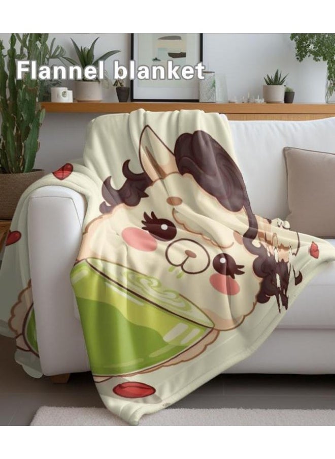 Children's or student cartoon flannel thin blanket (warm and comfortable, suitable for sleep, games) 100cm*150cm - 60