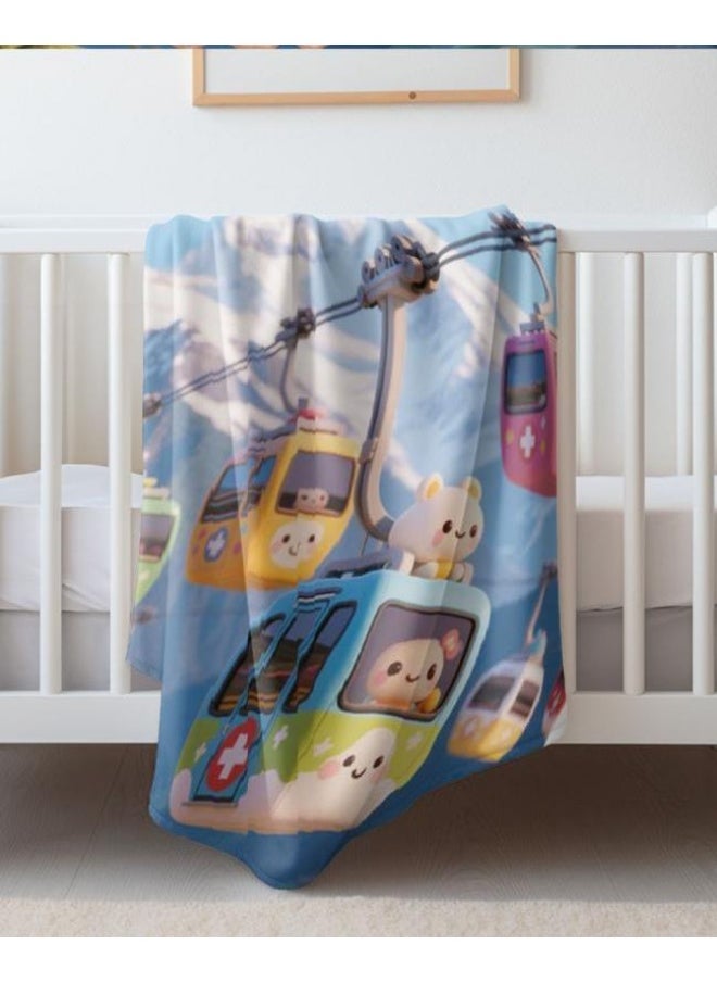 Children's or student cartoon flannel thin blanket (warm and comfortable, suitable for sleep, games) 100cm*150cm - 761