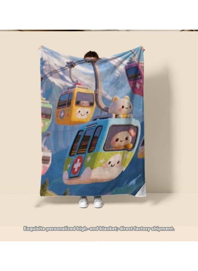Children's or student cartoon flannel thin blanket (warm and comfortable, suitable for sleep, games) 100cm*150cm - 761