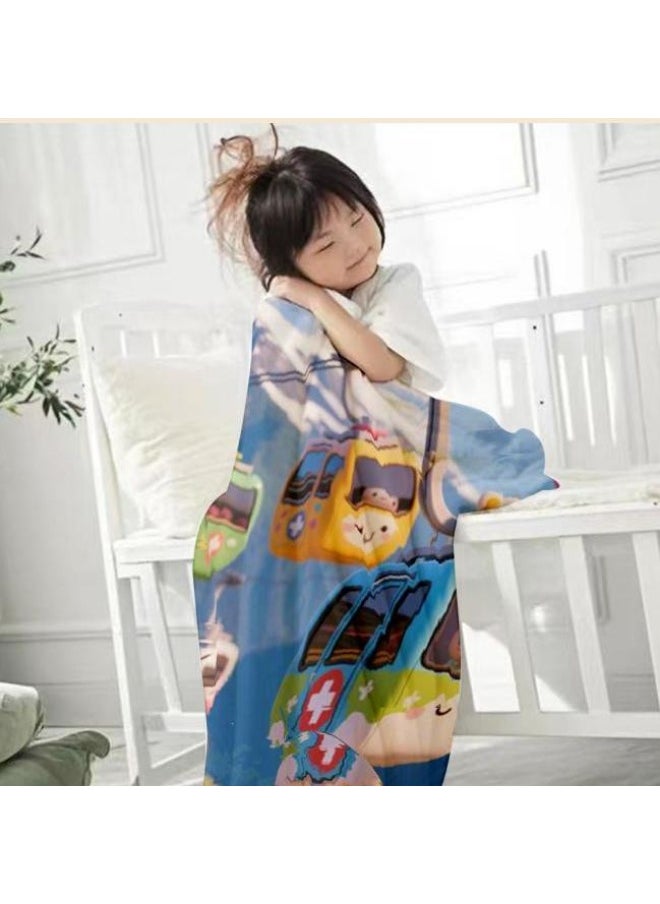 Children's or student cartoon flannel thin blanket (warm and comfortable, suitable for sleep, games) 100cm*150cm - 761