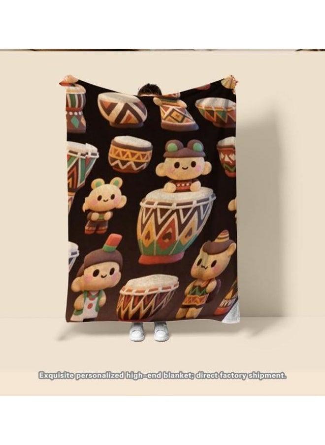 Children's or student cartoon flannel thin blanket (warm and comfortable, suitable for sleep, games) 100cm*150cm - 737