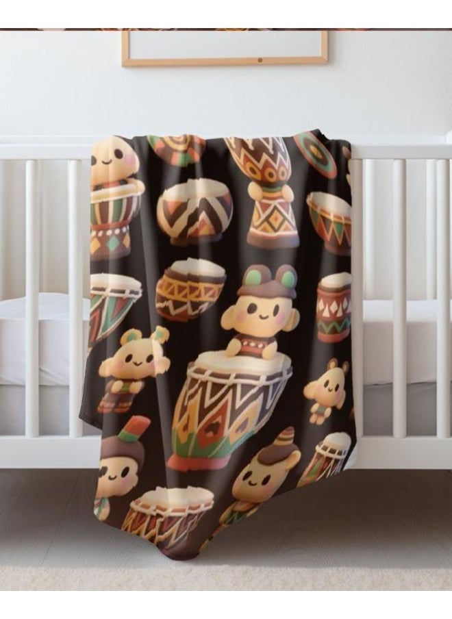 Children's or student cartoon flannel thin blanket (warm and comfortable, suitable for sleep, games) 100cm*150cm - 737