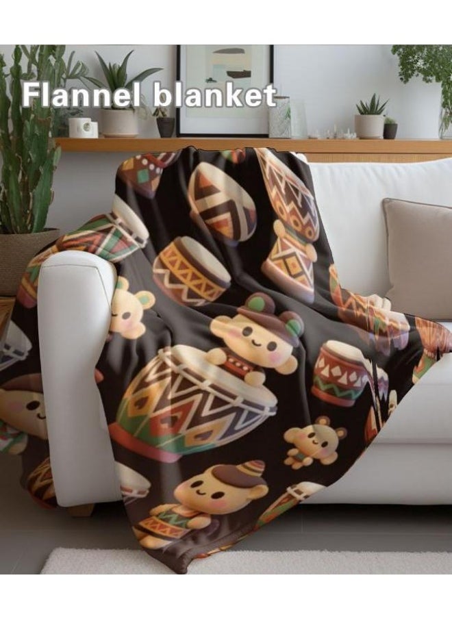 Children's or student cartoon flannel thin blanket (warm and comfortable, suitable for sleep, games) 100cm*150cm - 737