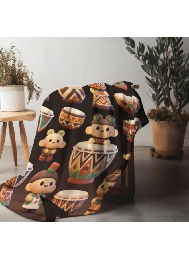 Children's or student cartoon flannel thin blanket (warm and comfortable, suitable for sleep, games) 100cm*150cm - 737