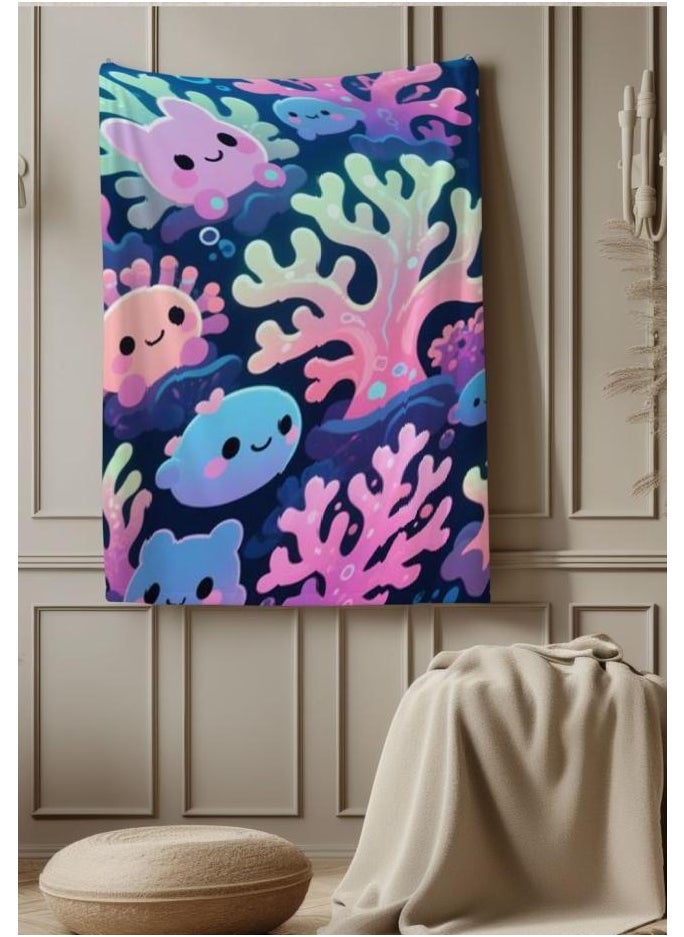 Children's or student cartoon flannel thin blanket (warm and comfortable, suitable for sleep, games) 100cm*150cm - 733