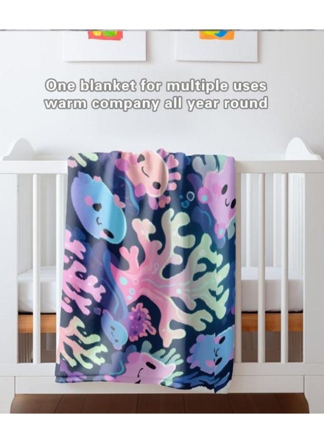 Children's or student cartoon flannel thin blanket (warm and comfortable, suitable for sleep, games) 100cm*150cm - 733