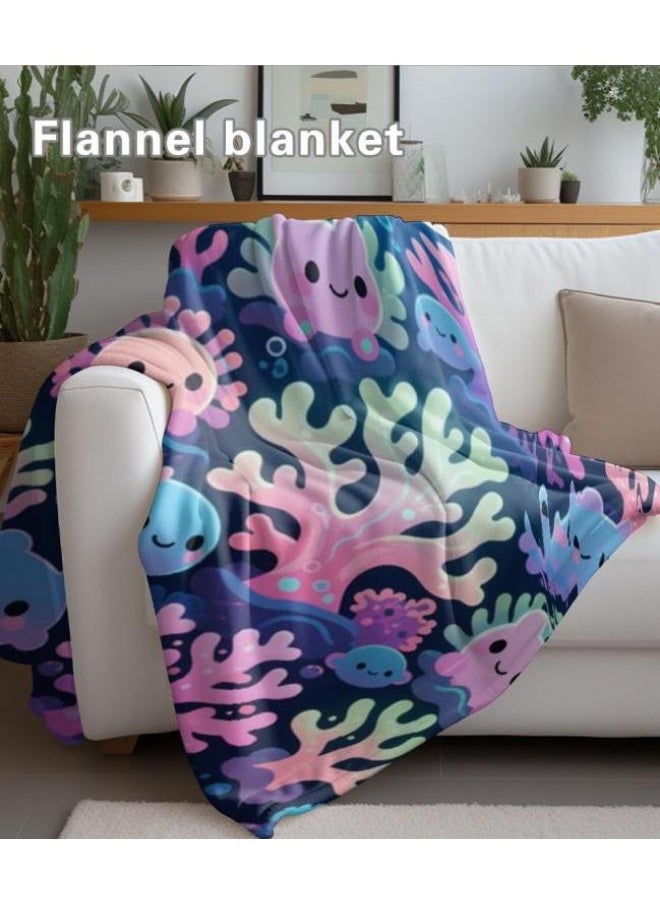 Children's or student cartoon flannel thin blanket (warm and comfortable, suitable for sleep, games) 100cm*150cm - 733