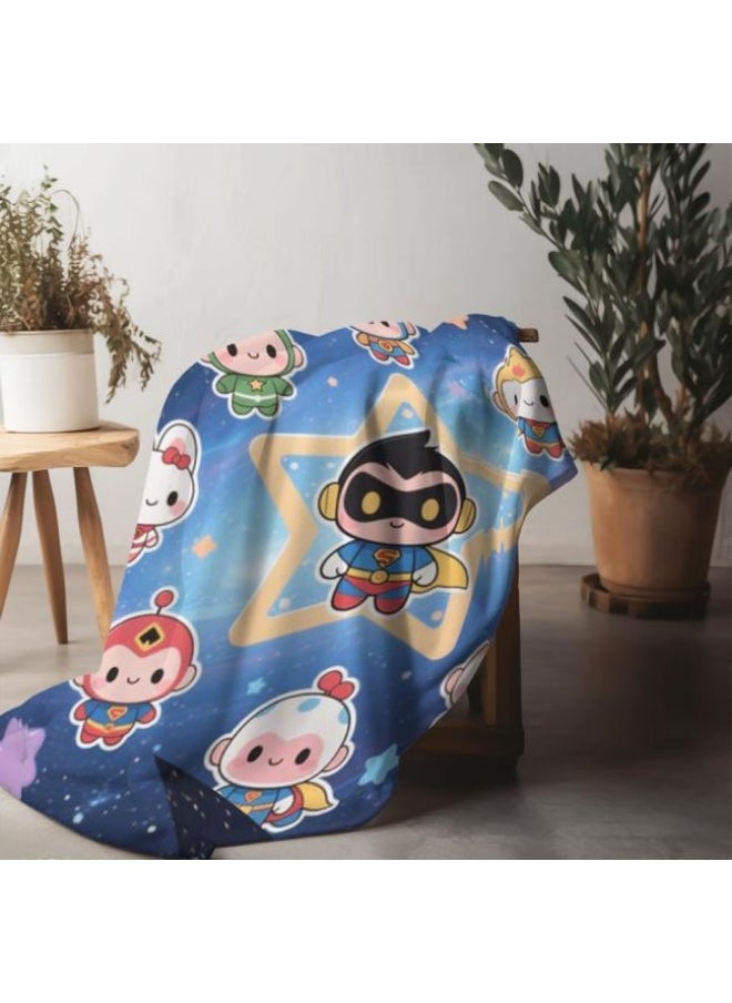 Children's or student cartoon flannel thin blanket (warm and comfortable, suitable for sleep, games) 100cm*150cm - 742