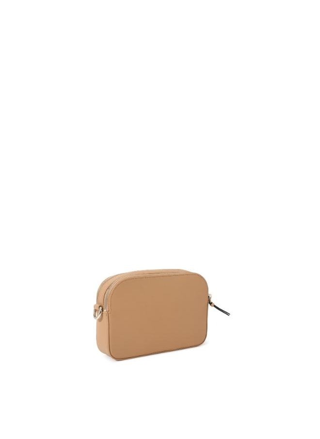 Darcelo Branded Webbing Leather Camera Bag
