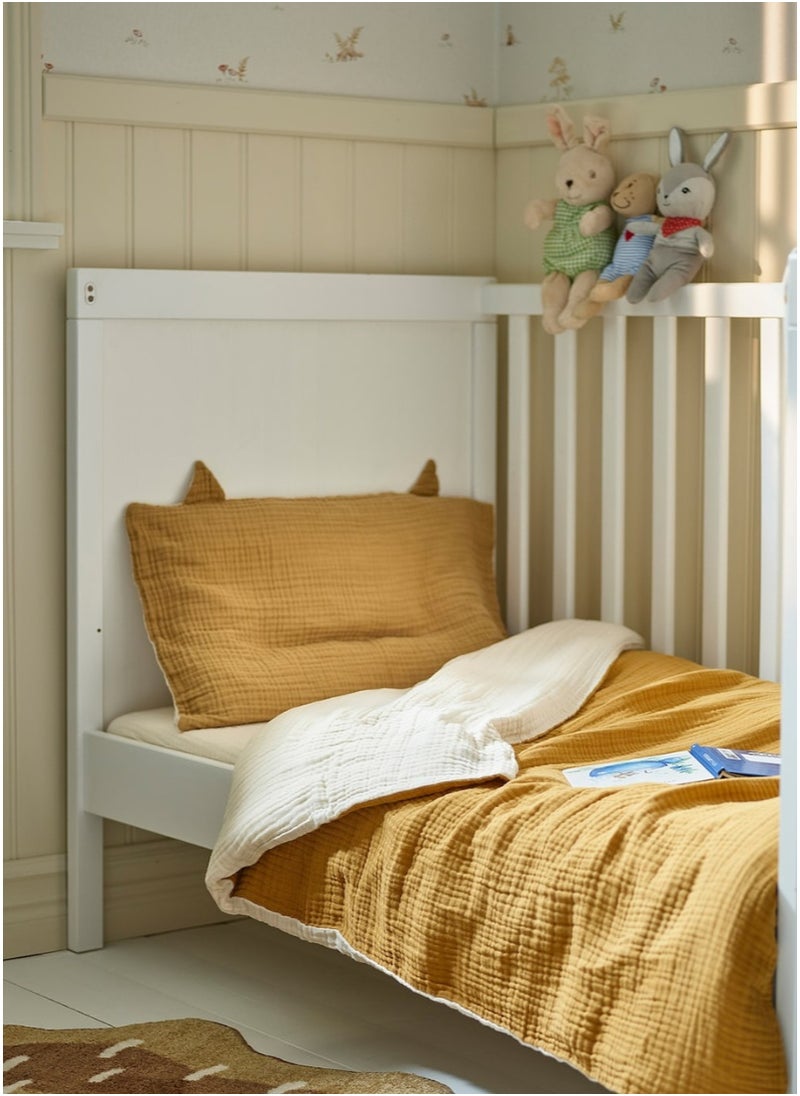 3-Piece Bedlinen Set for Cot, Brown/Beige