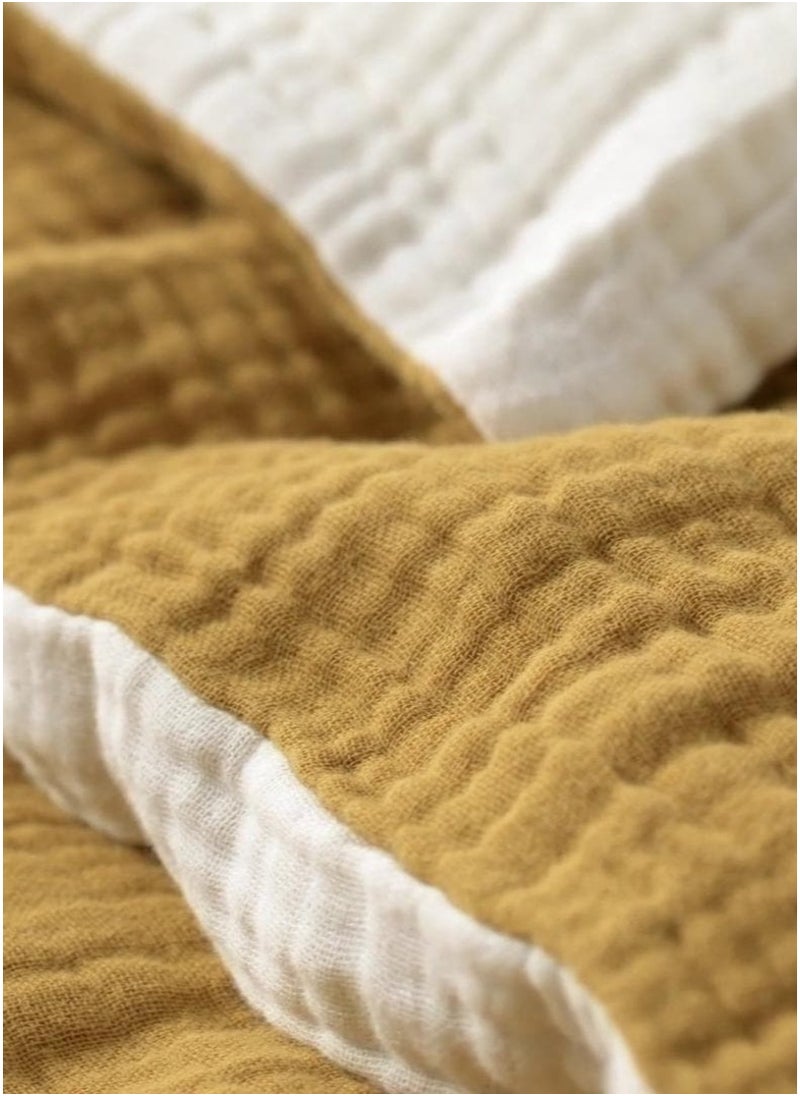 3-Piece Bedlinen Set for Cot, Brown/Beige