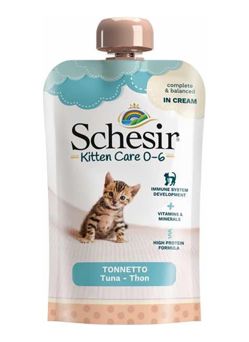 Schesir Kitten Pouch Cream 0-6 Tuna 150G X 5pcs