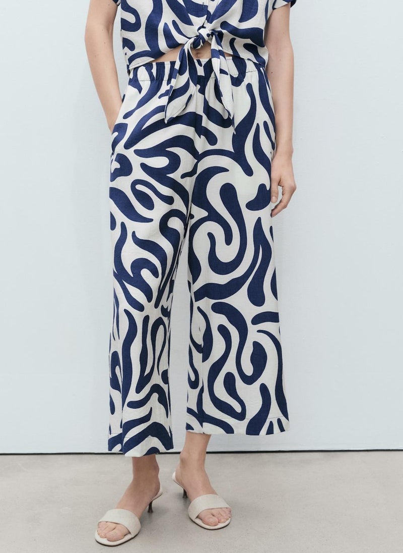 Printed Culotte Trousers