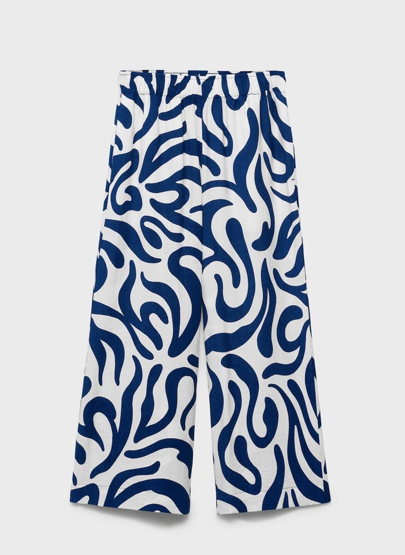 Printed Culotte Trousers