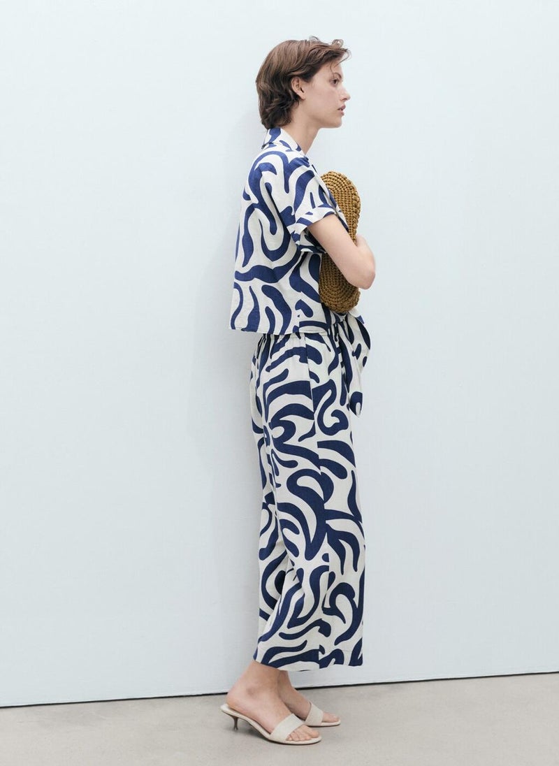 Printed Culotte Trousers